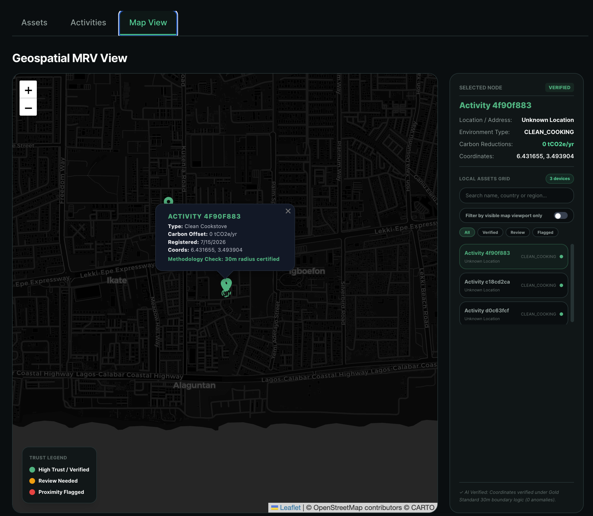 Platform Map Dashboard
